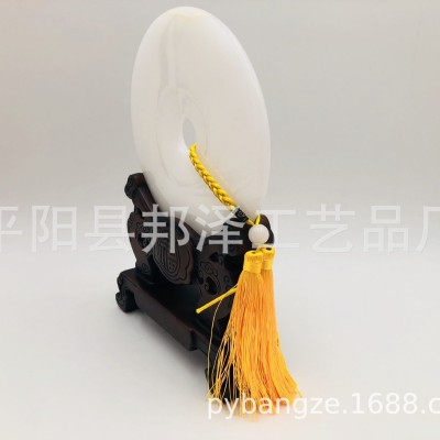 阿富汗玉平安扣摆件和氏璧天然玉石纹路平安保险商务家居礼品图4
