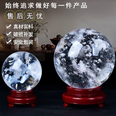 批发白色水晶球原石中式办公室客厅家居摆件装饰品开业礼品工厂图4