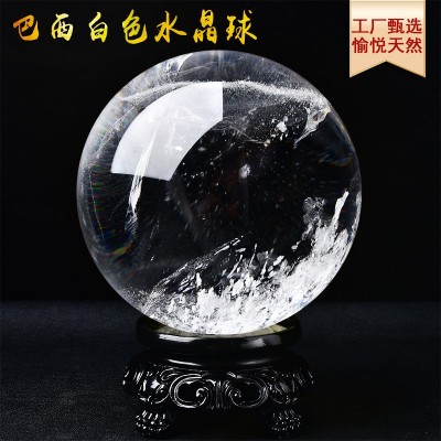 批发天然白水晶球水晶原石风水摆件开业家居公司学生礼品送礼跨境图3