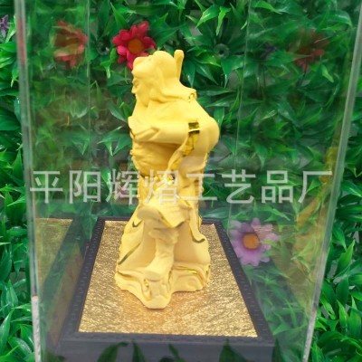 厂家直销绒沙金关公武财神摆件 风水家居工艺品摆件图5