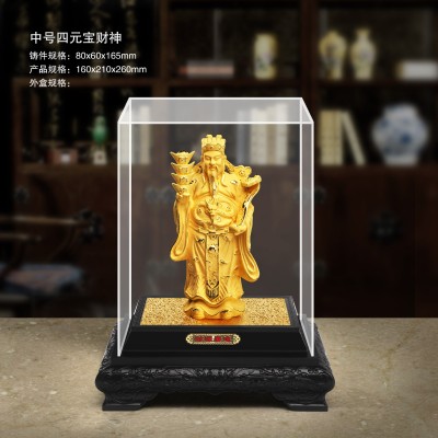 金财神绒沙金摆件 飘带财神绒沙金 绒沙金财神爷 会销礼品图3