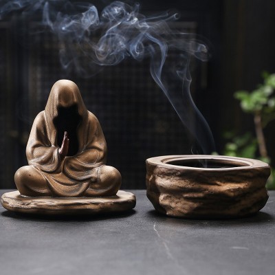 创意陶瓷鎏金无相禅意盘香炉四小时熏香代发香薰炉茶道摆件藏香图3