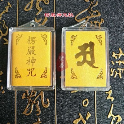 大号楞严咒多咒合一挂件塑料吊坠中梵经文五彩绳旅游景区男女项链图4