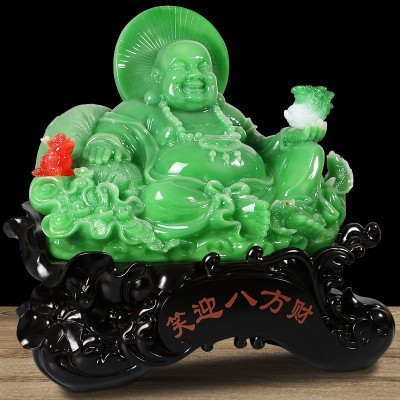 树脂大号招财佛摆件金蟾白菜鱼客厅办公室公司店铺开业乔迁送礼品图2