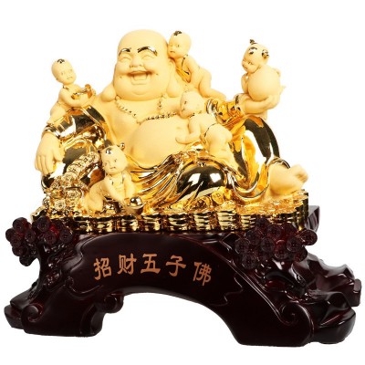 雅信工艺品树脂招财佛金色店铺公司酒店开业乔迁礼品工厂批发图2