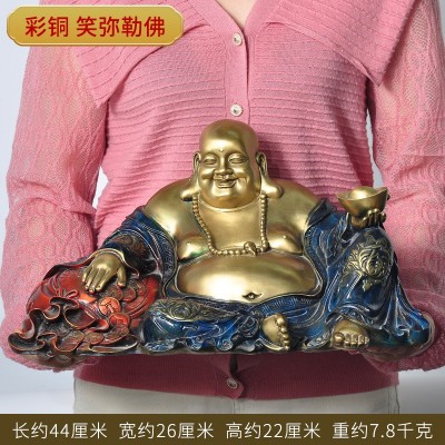 厂家供应批发黄铜金属工艺品米勒佛雕像摆件玄关家居办公室饰品图3