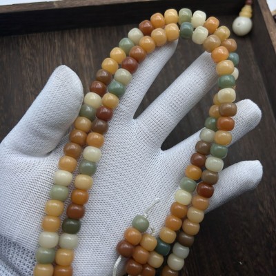 菩提珠子散批多宝精工108桶珠算盘珠念珠文玩手串菩提散珠天然