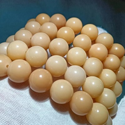 原生态黄菩提根单圈批发圆珠绕指柔文玩佛珠男女手链念珠素珠图3