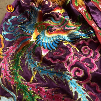 少林绣品厂泰山奶奶披风潮绣龙凤袍刺绣神袍佛袍佛衣绣品厂家直销图4